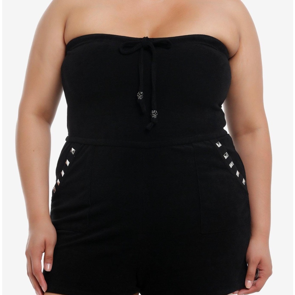 Black Strapless romper